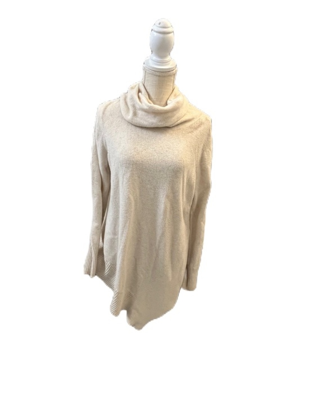 STYLUS Cream Cowl-Neck Tunic Sweater women’s large